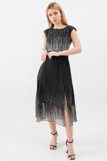 Вечернее платье SandyNa 130126 черно-белый #1