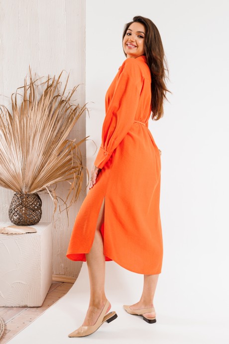 Платье SandyNa 130128 оранжнвый размер 48-60 #7
