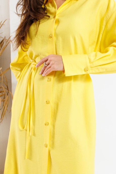 Платье SandyNa 130128 ярко-желтый размер 48-60 #3