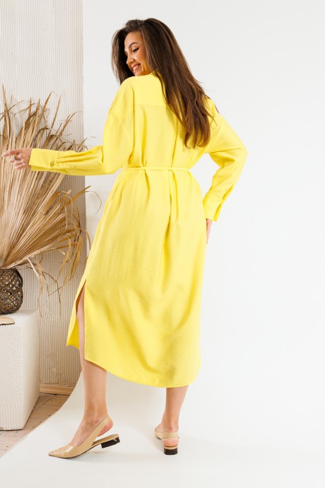 Платье SandyNa 130128 ярко-желтый размер 48-60 #6