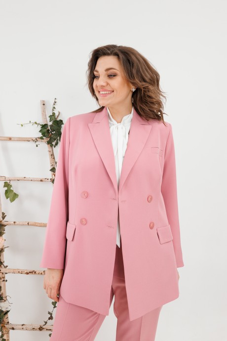 Жакет (пиджак) SandyNa 13934 нежно-розовый размер 52 #1
