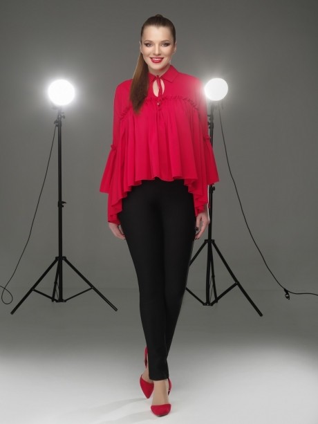 Блузка, туника, рубашка DiLiaFashion 0090 красный размер 44-56 #1