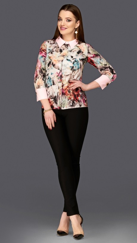Блузка, туника, рубашка DiLiaFashion 0103 розовый размер 44-54 #1