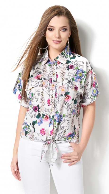 Блузка, туника, рубашка DiLiaFashion 0120 -3 белый размер 44-54 #1