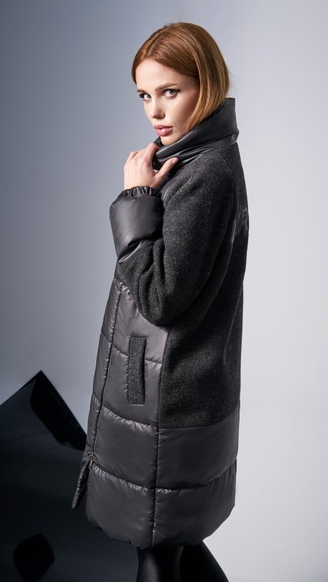 Пальто DiLiaFashion 0124 -1 чёрный размер 46-52 #2