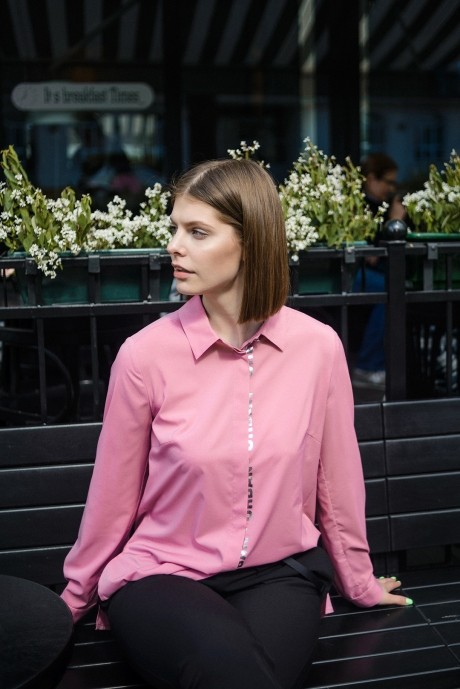 Блузка, туника, рубашка DiLiaFashion 0144 -1 розовый размер 44-50 #3