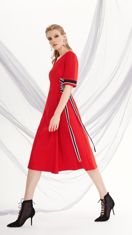 Платье DiLiaFashion 0201 красный размер 42-50 #3