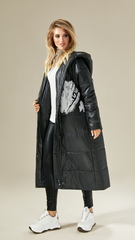 Пальто DiLiaFashion 0230 черный размер 42-48 #1