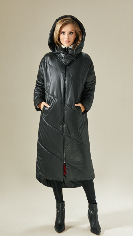 Пальто DiLiaFashion 0231 черный размер 42-48 #1