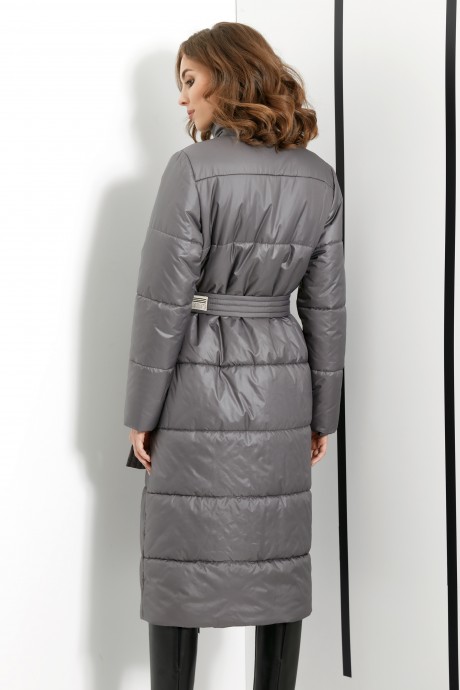 Пальто DiLiaFashion 0410 серый размер 42-52 #3