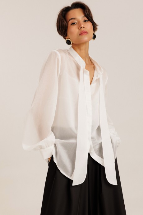 Блузка DILIA 6.006 + топ, молочный размер 44-52 #1