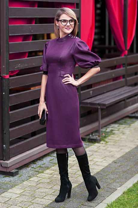 Вечернее платье Euro-moda 228 /1 баклажан размер 44-54 #1