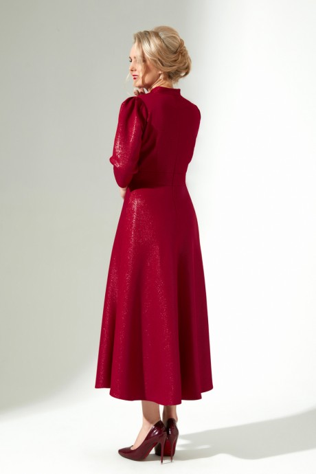Вечернее платье Euro-moda 327 бордовое с люрексом размер 44-54 #2