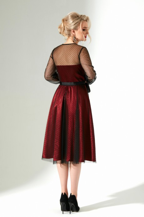 Вечернее платье Euro-moda 325 красный+черная секта размер 44-54 #2