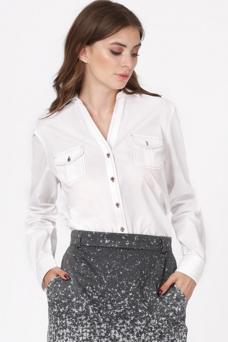 Блузка, туника, рубашка ArtRibbon М2964T5001 молочный размер 44-48 #2