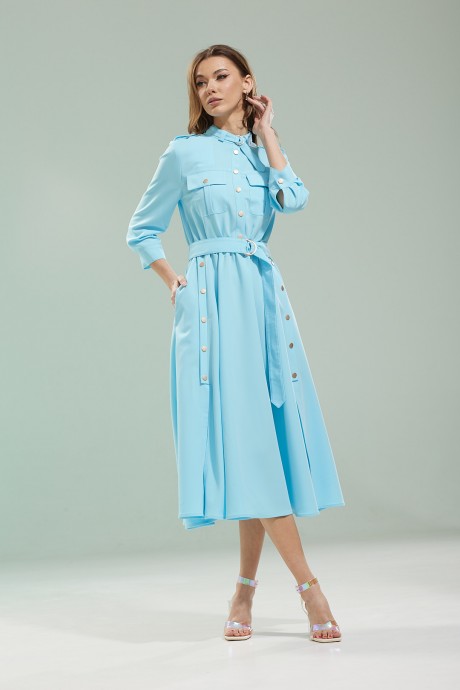 Платье KALORIS 2085 голубой размер 42-54 #2