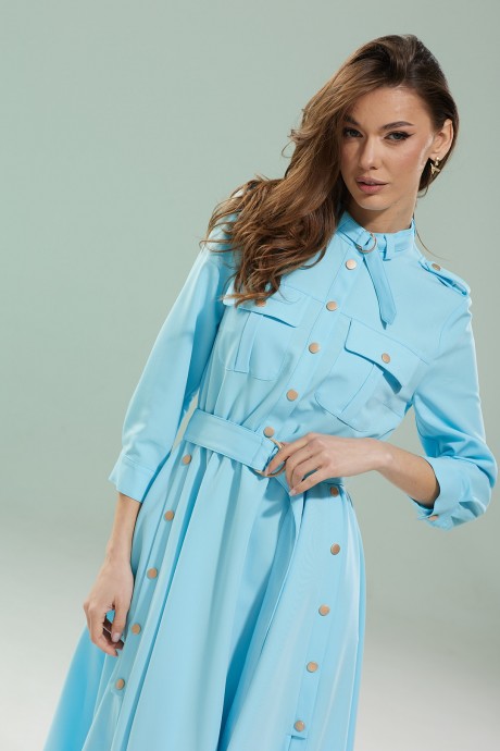 Платье KALORIS 2085 голубой размер 42-54 #5