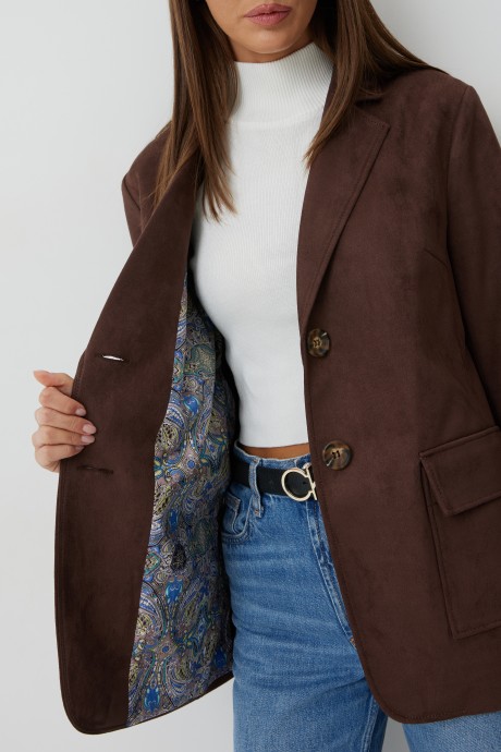 Жакет (пиджак) KALORIS 2235 шоколад размер 44-54 #9