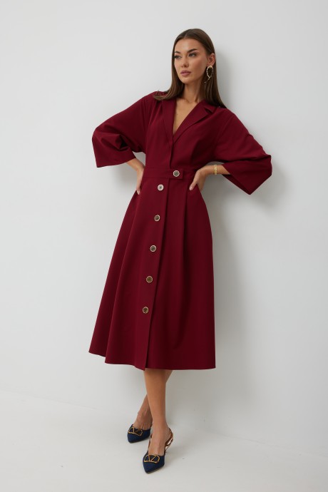 Платье KALORIS 2242 -1 бордовый размер 44-56 #3
