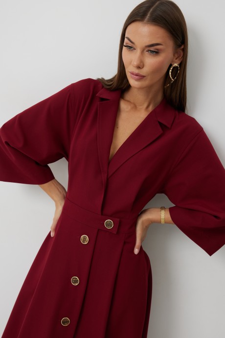 Платье KALORIS 2242 -1 бордовый размер 44-56 #5