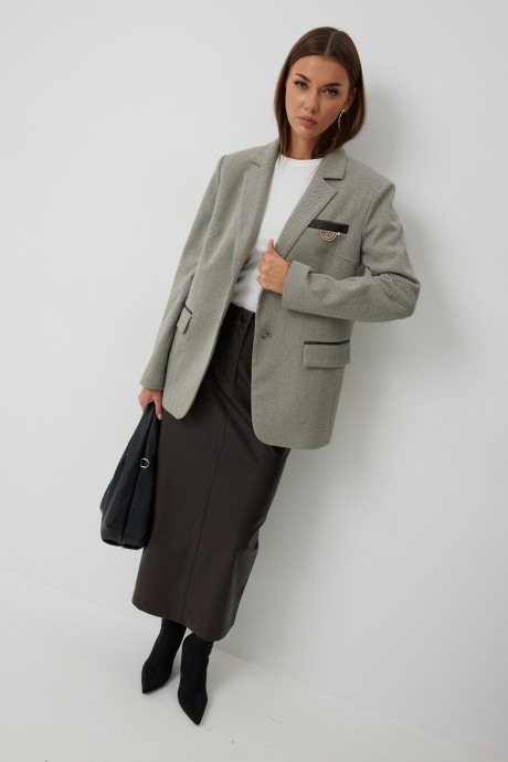 Юбка KALORIS 2246 горький шоколад размер 44-54 #2