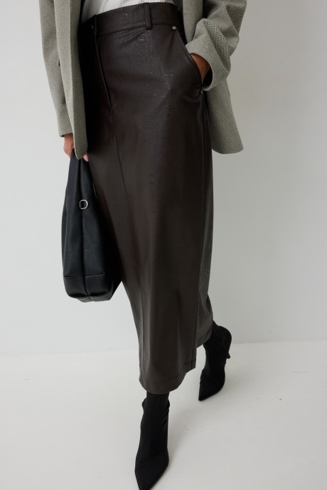 Юбка KALORIS 2246 горький шоколад размер 44-54 #4