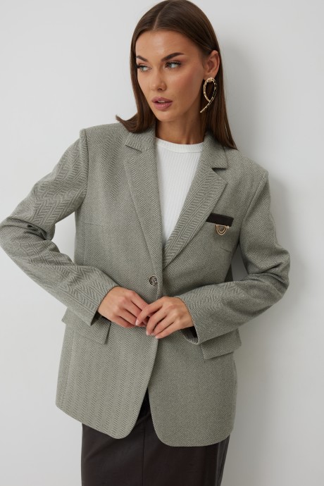 Жакет (пиджак) KALORIS 2247 светлый хаки размер 44-56 #1