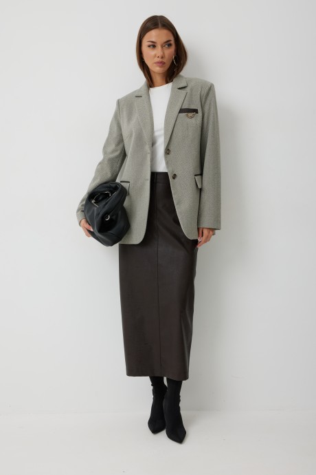 Жакет (пиджак) KALORIS 2247 светлый хаки размер 44-56 #5