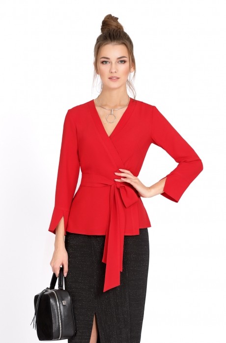 Блузка, туника, рубашка PiRS 535 красный размер 42-52 #1