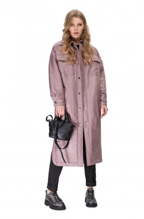 Пальто PiRS 1678 серо-розовый размер 40-52 #1
