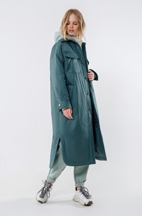 Пальто PiRS 1678 изумрудный размер 40-52 #1