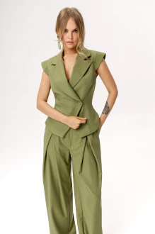Брючный костюм PiRS 6542 двойка оливковый