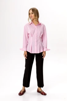 Брючный костюм PiRS 6555 двойка розовый, черный