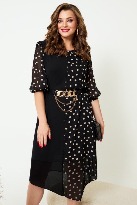 Платье AGATTI 5071 черный/горошек размер 48-56 #2