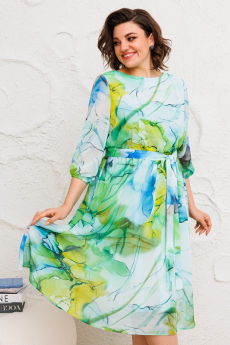 Платье AGATTI 5239 разноцветный, принт размер 46-54 #2