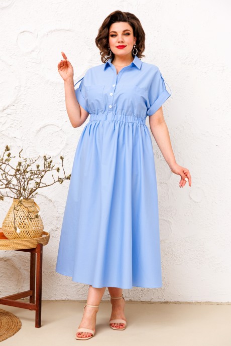 Платье AGATTI 5293 голубой размер 46-56 #2