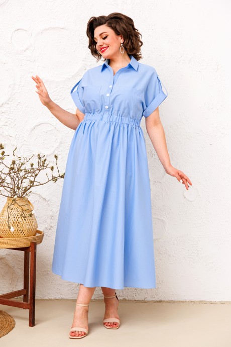 Платье AGATTI 5293 голубой размер 46-56 #3