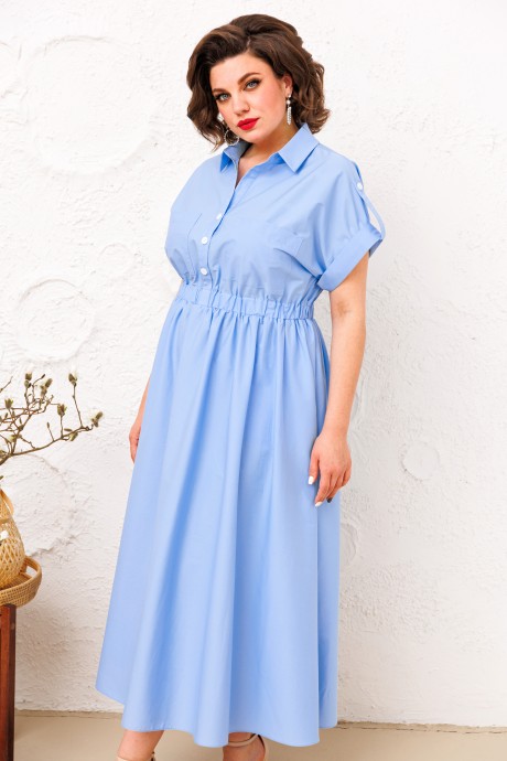 Платье AGATTI 5293 голубой размер 46-56 #4