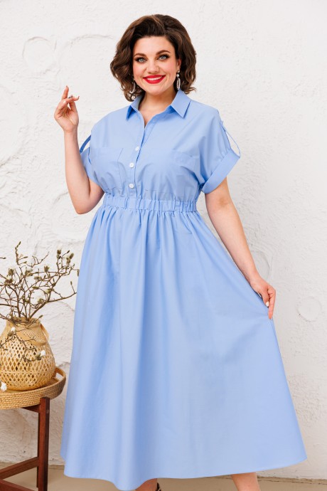 Платье AGATTI 5293 голубой размер 46-56 #5