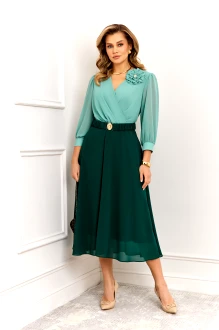 Вечернее платье AGATTI 6001 -1 бирюзово-изумрудный