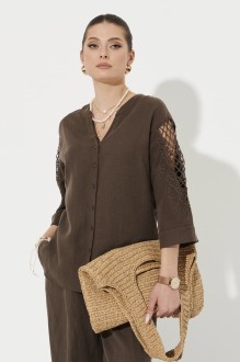 Блузка Ketty 70640 коричневая