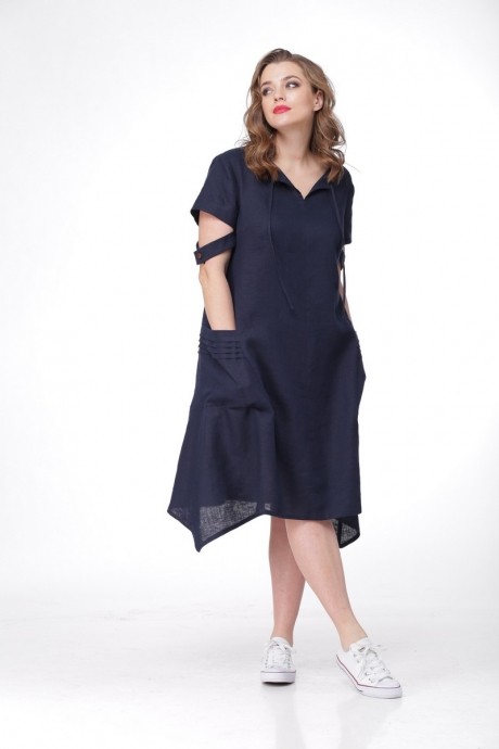 Платье MALI 470 тёмно-синий размер 44-58 #2
