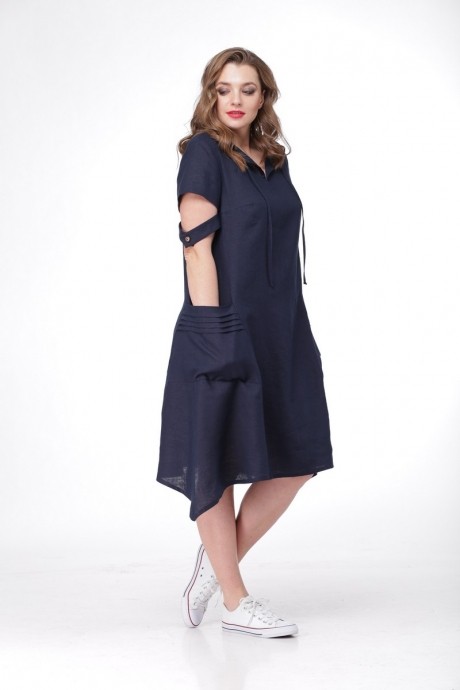 Платье MALI 470 тёмно-синий размер 44-58 #4