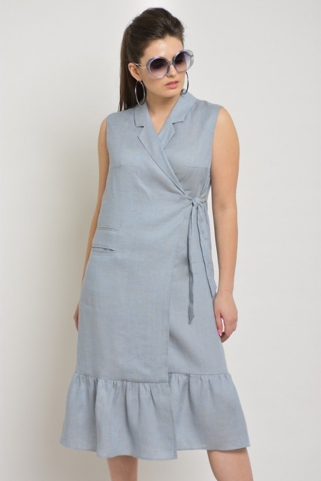 Платье MALI 497 серо-голубой размер 46-52 #1