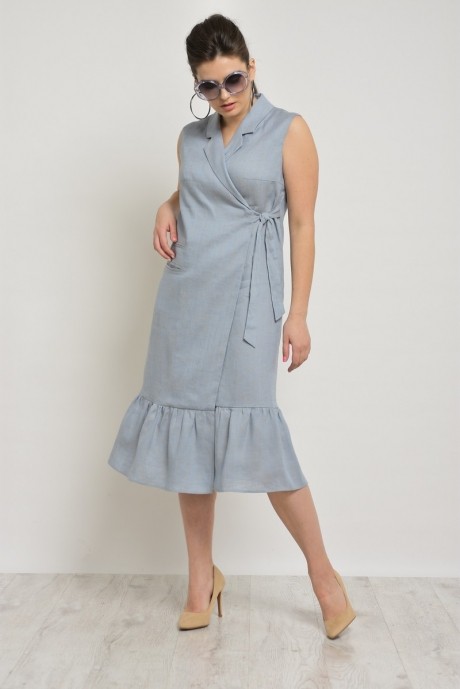 Платье MALI 497 серо-голубой размер 46-52 #2