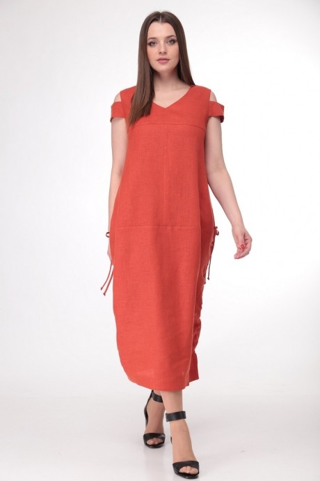 Платье MALI 478 терракот размер 48-58 #1