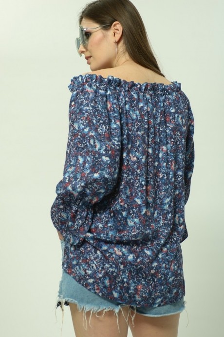 Блузка MALI 613 синий размер 48-58 #4