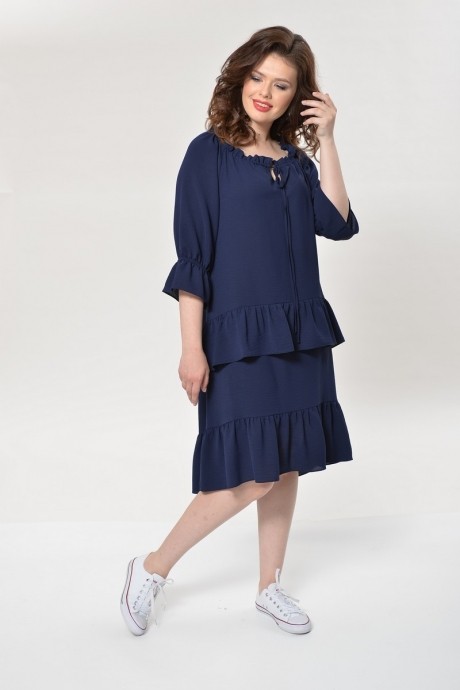 Платье MALI 499 тёмно-синий размер 46-52 #3