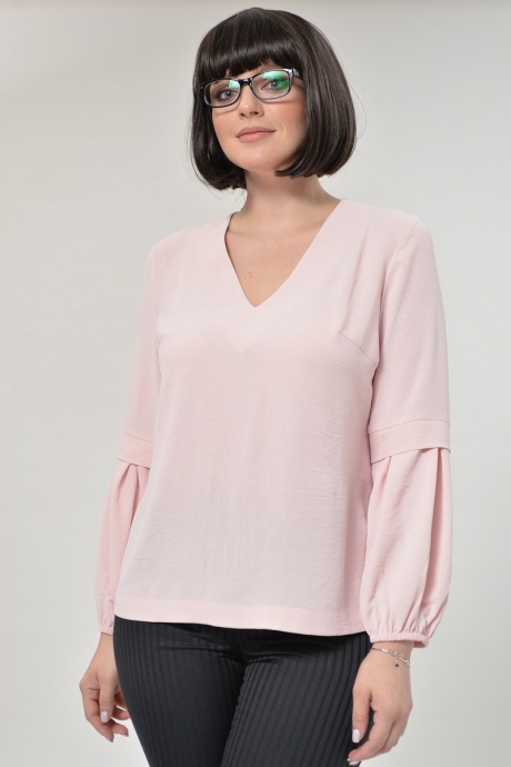 Блузка, туника, рубашка MALI 620 бледно-розовый размер 48-60 #2