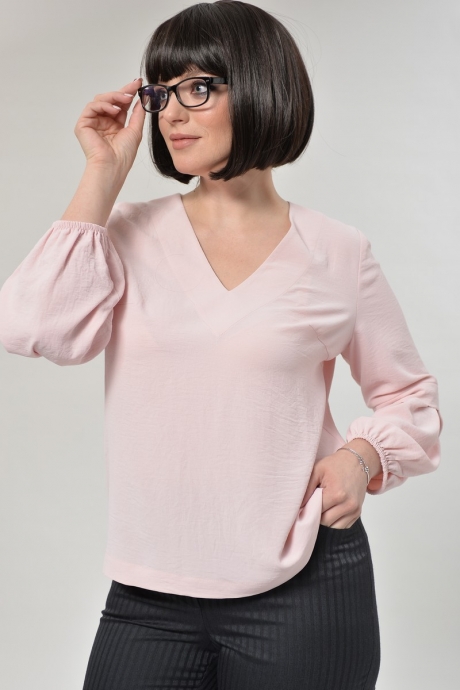 Блузка, туника, рубашка MALI 620 бледно-розовый размер 48-60 #3